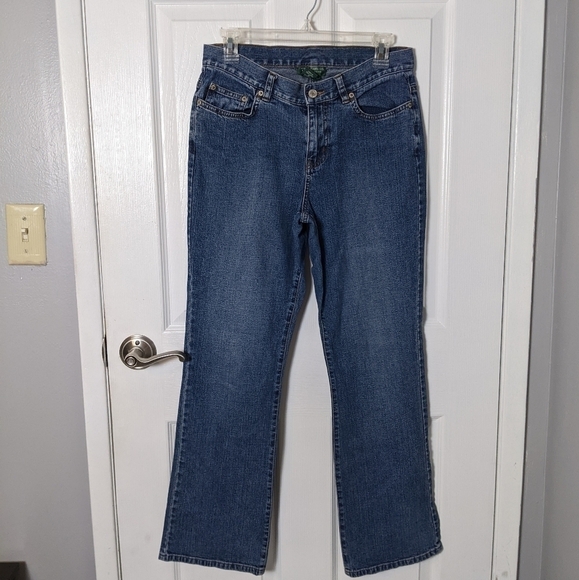 Like-New Ralph Lauren Bootcut‎ Classic Medium Wash Denim Jeans Women's Size 4 - Picture 1 of 8